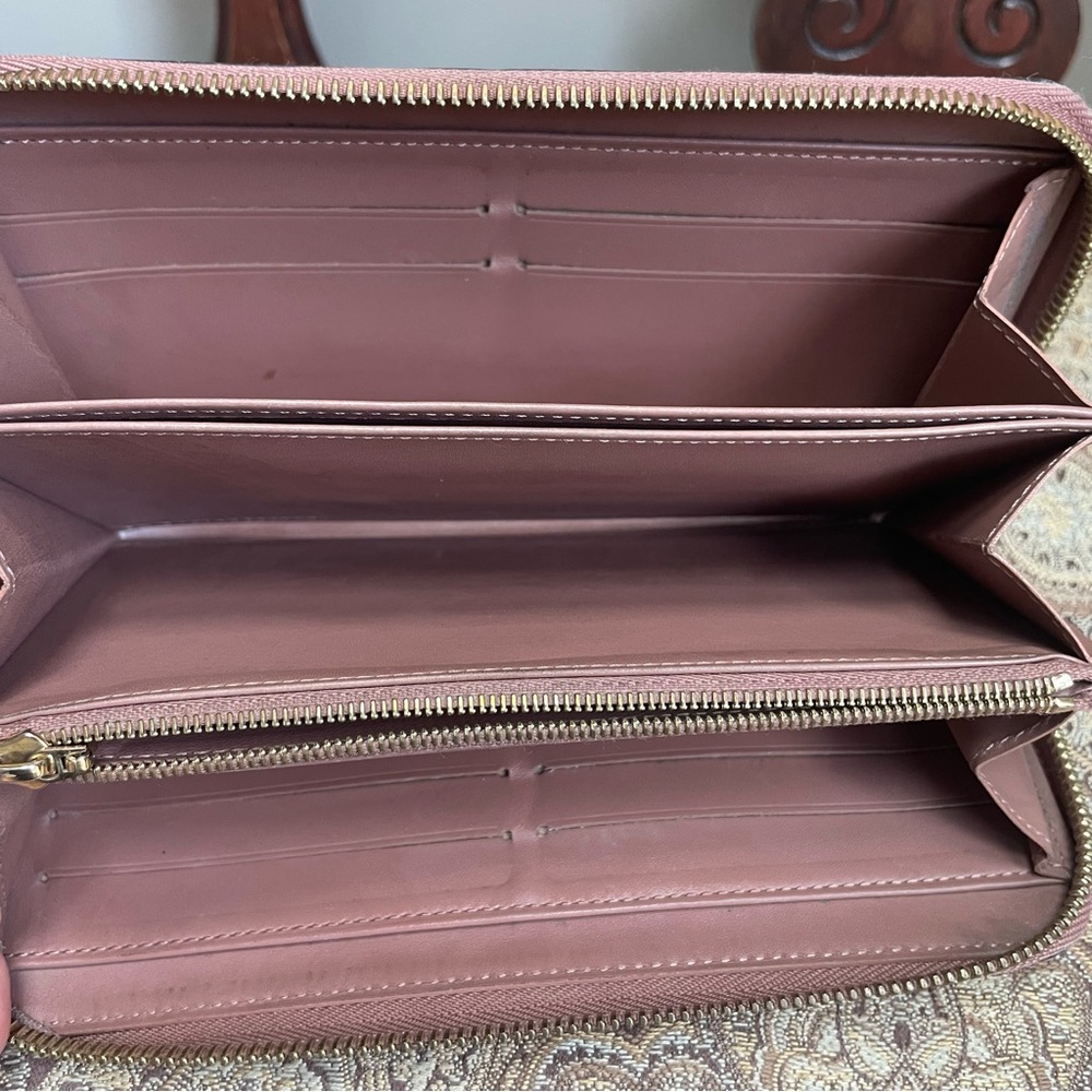 Louis Vuitton Caramel Light Brown Vernis Zip Around Long Wallet Zippy Authentic - Picture 9 of 15